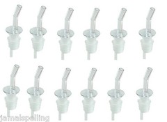 1 DOZEN Whiskeygate Liquor Bottle Pourers Non Measured Bar Supplies Pour Spouts