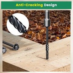 #14 X 4 Wood Structural Screws 50 Pcs, Exterior Hex-Head Lag Screws, Black Heavy