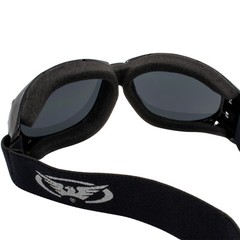 Red Baron Motorcycle Goggles Day & Night Use Super Dark Lens & Clear Mirror Lens