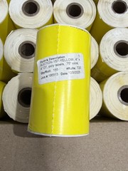 16 Rolls 4×4 Yellow Direct Thermal Poly Labels 0.75 Core 155 Per Roll 2480 Total