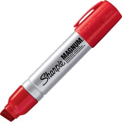 Sharpie Magnum Permanent Markers Red-Black Chisel Tip Large Marker-2 Pack