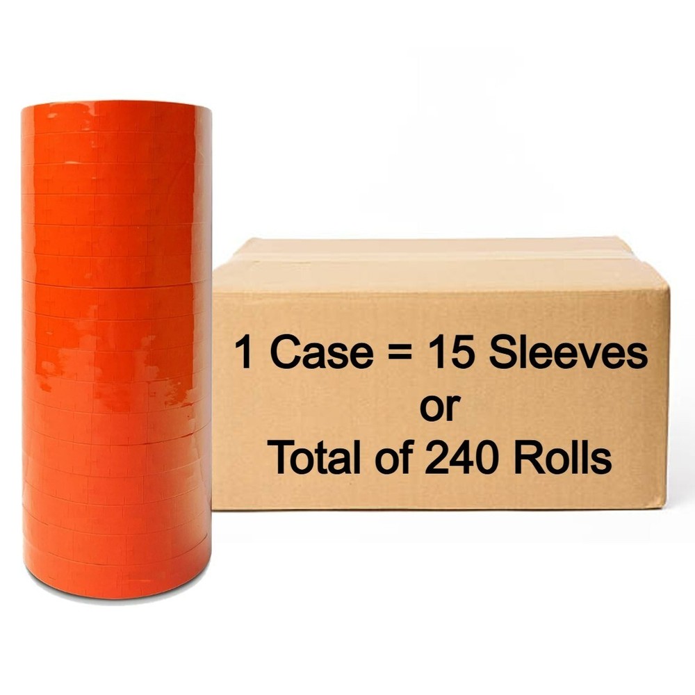 1 Case of Red Price Labels ( 240 Rolls) for Monarch 1110, 1105, 1107 Labelers