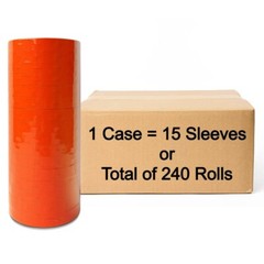 1 Case of Red Price Labels ( 240 Rolls) for Monarch 1110, 1105, 1107 Labelers