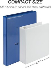 USA-Made Durable 3 Ring Mini Binder – Perfect for Everyday Document Management