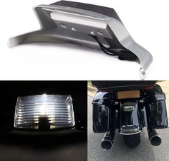 Rear Smoked Fender Light LED Fender Tip Tail Lights Com Color: Smoke Lens-Rear