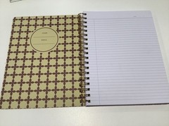 Spiral Notebook Chocolate Script Fringe Studio Journal 192 pg Dark Brown Leather