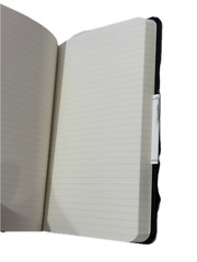 Shinola Detroit Axonius Branded Logo Black Ruled Medium Hard Linen Journal NEW