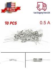 10qt Ceramic Axial Lead Fuse T0.5A 250V 3.6*10mm Miniature Fuses 0.5AMP
