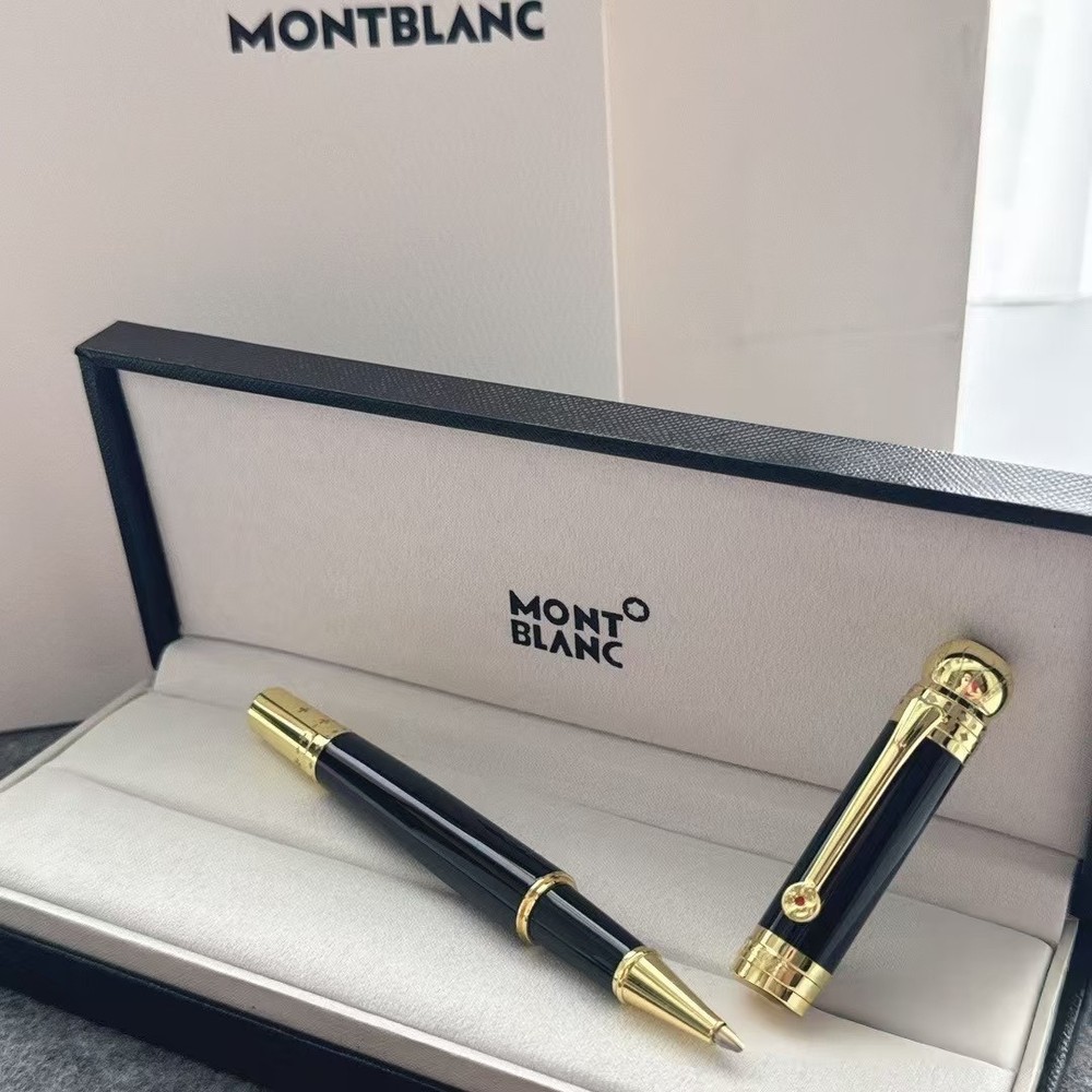 Mb. Black Gold Classique Luxury Rollerball Pen 164 New With Box