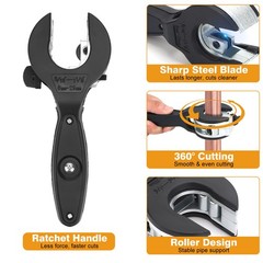 Pipe Cutter Ratchet Tube Tool for Cutting 8-29mm Copper PVC Aluminum Soft Metal