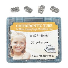 200pcs/50Sets Dental Buccal Tube Bondable Non-Convertible Roth 022 Monoblock KW