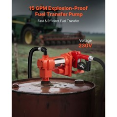 Uimoso 110V Electric Fuel Transfer Pump, 15 GPM Flow Rate with Fuel Nozzle
