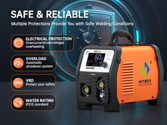 HITBOX 3-in-1 Stick Welder ARC MMA Lift TIG 200A Welding Machine Houeshold