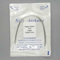 100 Pcs Dental Orthodontic Round Arch Wire Super Elastic NITI Ovoid/Natural U/L