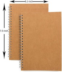 Brown Blank Book 19Cm X 13Cm 100 Blank Pages For Journals Sketches Travel