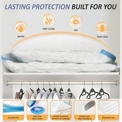 Vacuum Storage Bags, 80% Compression Vacuum Seal Space Saver Plastic Packagin…