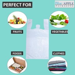 T-Shirt Plastic Shopping Bags | Plastic Disposable Grocery Many Color Plain Bags