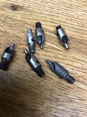 Lot Of 6 Threaded Shank Stop Countersink Assorted Schrillo