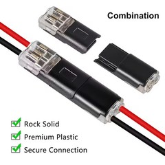150 PCS Double-Wire Plug-in Cable Snap Connector Terminal Block w Locking Buckle