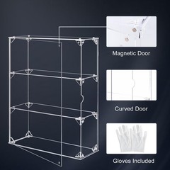 Acrylic Display Case, 3 Tier Clear Display Case for Funko Pop Figures, Wall M…