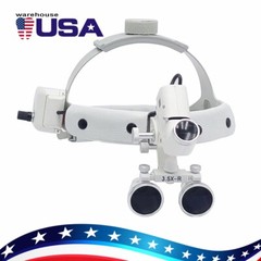 3.5X Dental Surgical Headband Medical LED Light Binocular Loupes Ajustable