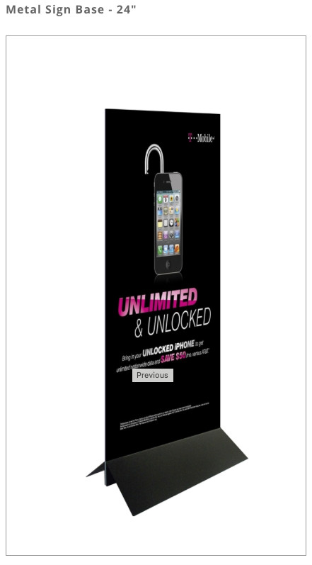 24″ Floor Mount Sign Holder (RSB24)
