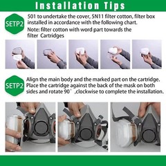20PCS 5N11 N95 Cotton Filters Replacement for 6200 6502 6800 7502 Face Mask US