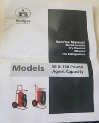 ​Badger 50MB Wheeled Fire Extinguisher 50 lb ABC Dry Chemical Portable Cart Unit