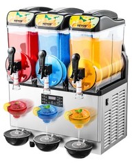 VEVOR Commercial Slushy Machine 15Lx3 Tank Margarita Smoothie Frozen Drink Maker