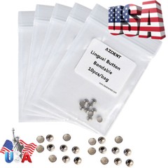 50 Packs AZDENT Dental Orthodontic Lingual Buttons Bondable Round Base 10pc/pack