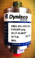 DYNISCO G831-30M 0-30,000psi PRESSURE TRANSDUCER, INPUT 10VDC, 7/16-20 UNF PORT