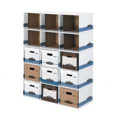 Fellowes FEL01626 File Box Shell Blue 11.4″H x 13.9″W x 16.9″D