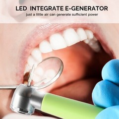 2 Color Dental LED Integrate E-generator High Speed Handpiece 3 Way Spray 4Holes