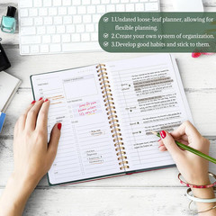 Undated Daily Planner with Hourly Schedule, 5.71″ X 8.35″ Daily to DO