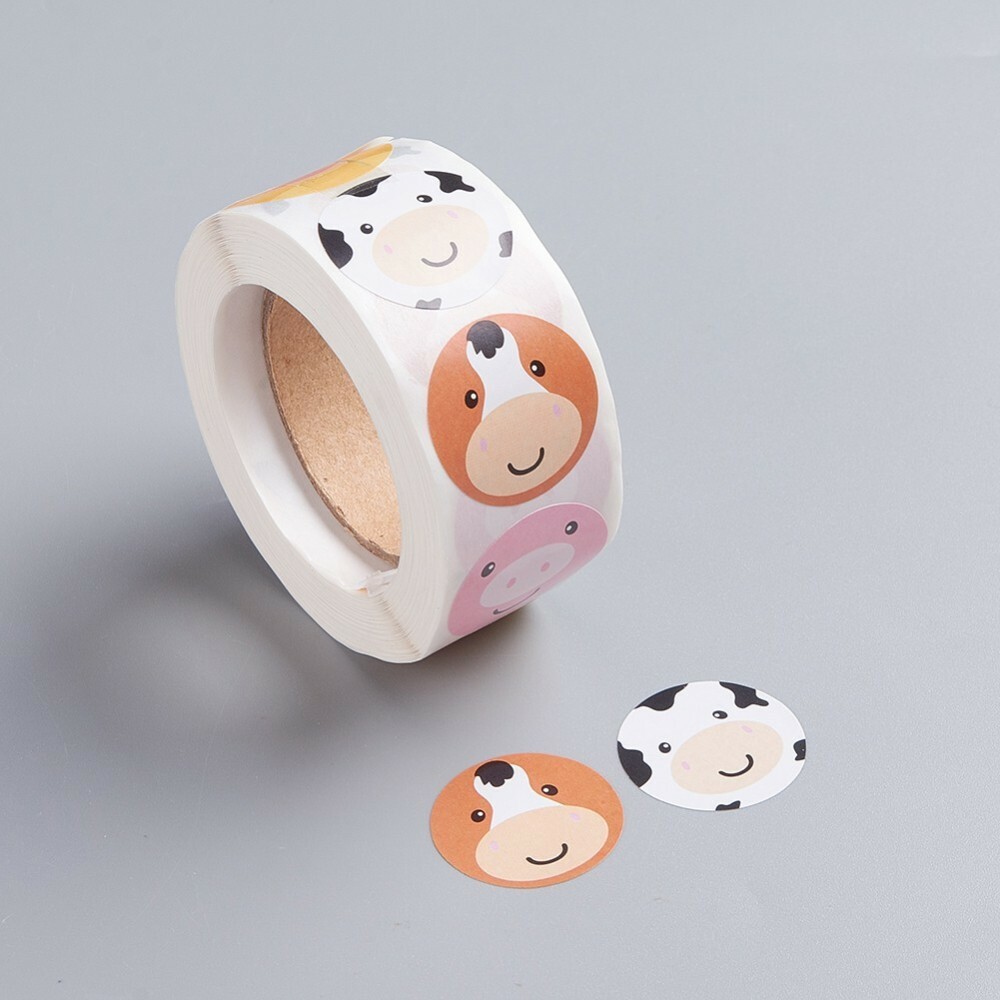 Animal Look Sticker Labels 500 each per roll Great for Orders Crafts Fun