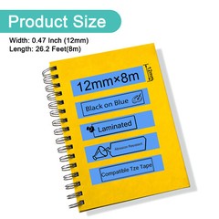 3PK Black on Blue Yellow Green Tape 12mm TZe TZe-531 TZe-631 TZ-731 For Brother