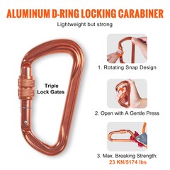 VEVOR Steel Core flipline 1/2″ x 12′ Arborist Flipline for Tree Climbing