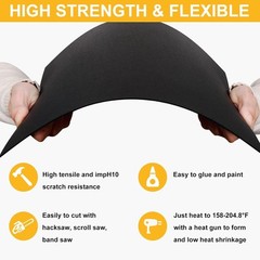 Black ABS Plastic Sheet 8″ x 12″ x 0.04″ Flexible DIY Material 1mm Thick 6 Pack