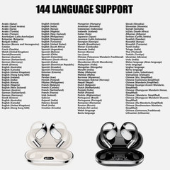 3-in-1 AI Smart Voice Translation Earbuds Real Time Translator 144+ Languages