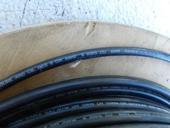 6 AWG 600 Volt THHN or THWN Stranded Copper Building Wire BLACK Per Foot