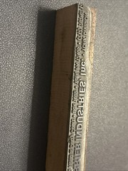 Farrier Industries Inc. , York, PA | Vintage letterpress printing block