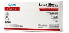Sysco Classic Latex Gloves 100ct Box Foodservice Grade Sz Medium Powder Free New