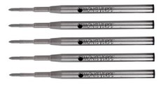 5 – MONTEVERDE Ballpoint Montblanc Style Pen Refill – GEL INK, BOLD POINT, BLACK