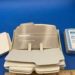 ROLODEX Petite vintage 1990s Address/Telephone File Model S-300 Putty extras box