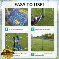 PPOLB Electric Fence Netting 35.4″H x 164’L