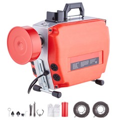 VEVOR Drain Cleaner Machine 120FT x 7/8″ 420W Sewer Snake Auger Manual Feed