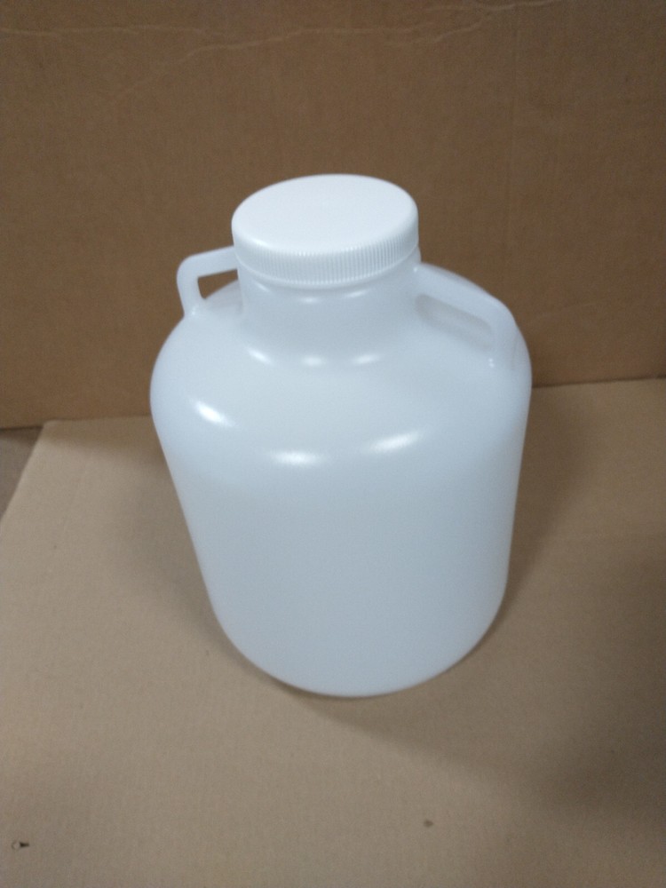 Sturdy, New, 2.5 Gal (10L) Carboy with handles, LDPE with tight seal cap.