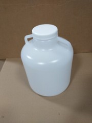 Sturdy, New, 2.5 Gal (10L) Carboy with handles, LDPE with tight seal cap.
