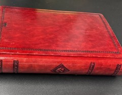 Vtg Three Graces Leather Journal Scrapbook Handmade in Italy 12 “x 9” #2613