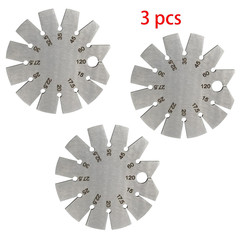 3 PCS Brushed Silver 15-120 Degree Bevel Gauge Stainless Steel Axe Angle Gauge